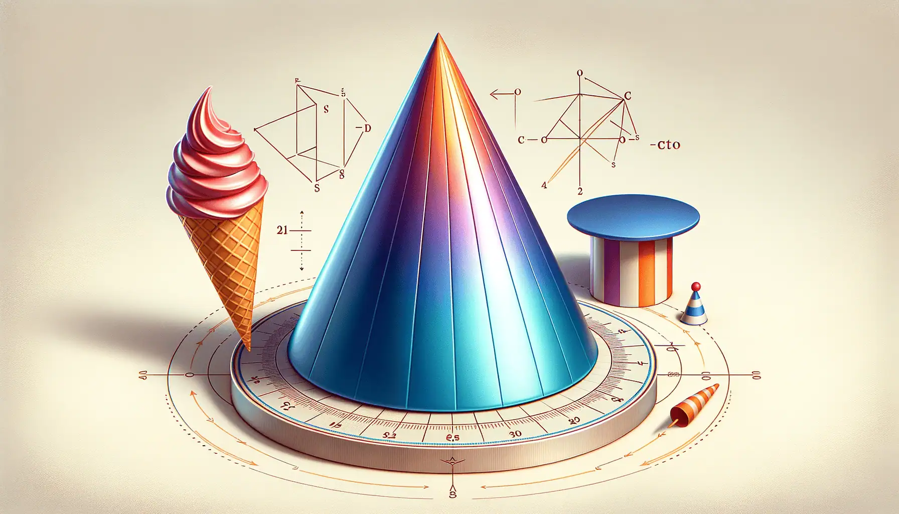 Surface area and volume of a right circular cone Class 9